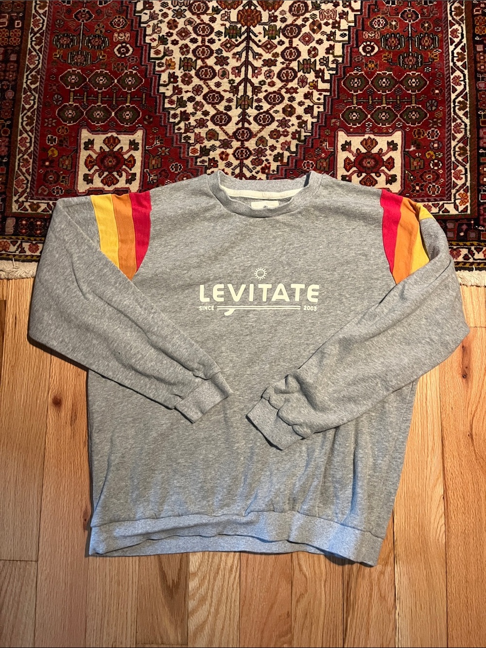 Levitate Surf Shop Women’s Gray Crewneck Aviator Nation Style Sweatshirt Size L